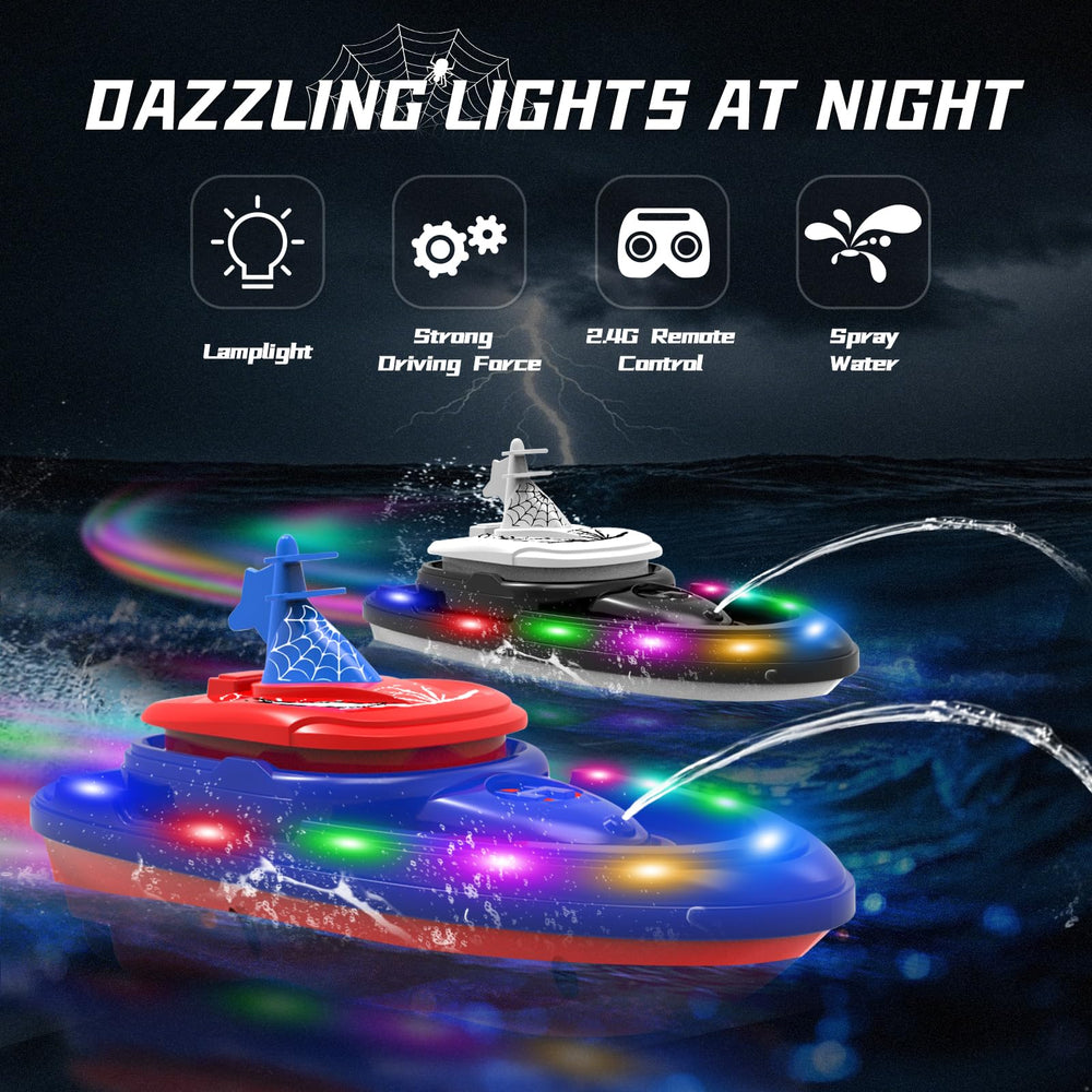 Fromeasy Spider Boat red top view highlights competitive two-player play.