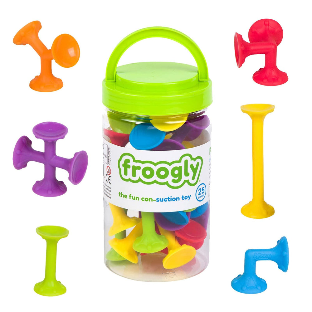 Froogz Froogly 25-piece suction toys set for engaging bath-time building play