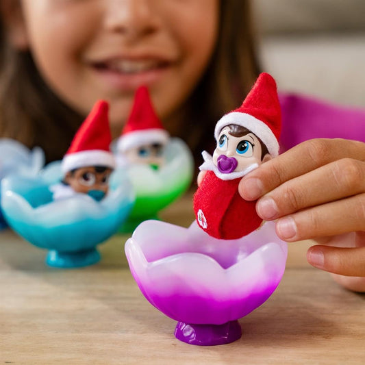 Close-up of Frost Flower Cradle showing the Frost Pips cozy home