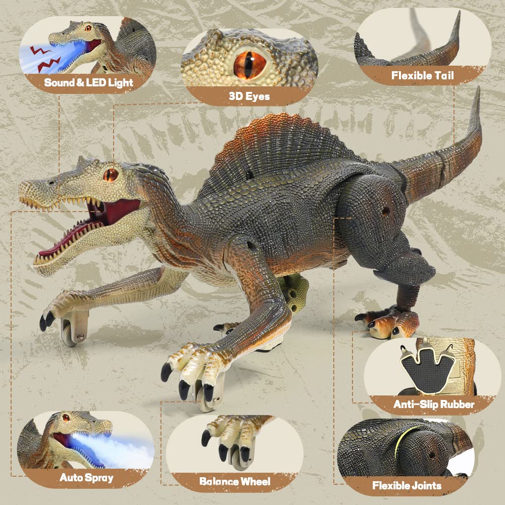 FRUSE detailed carving and 3D eyes add authentic dinosaur realism.