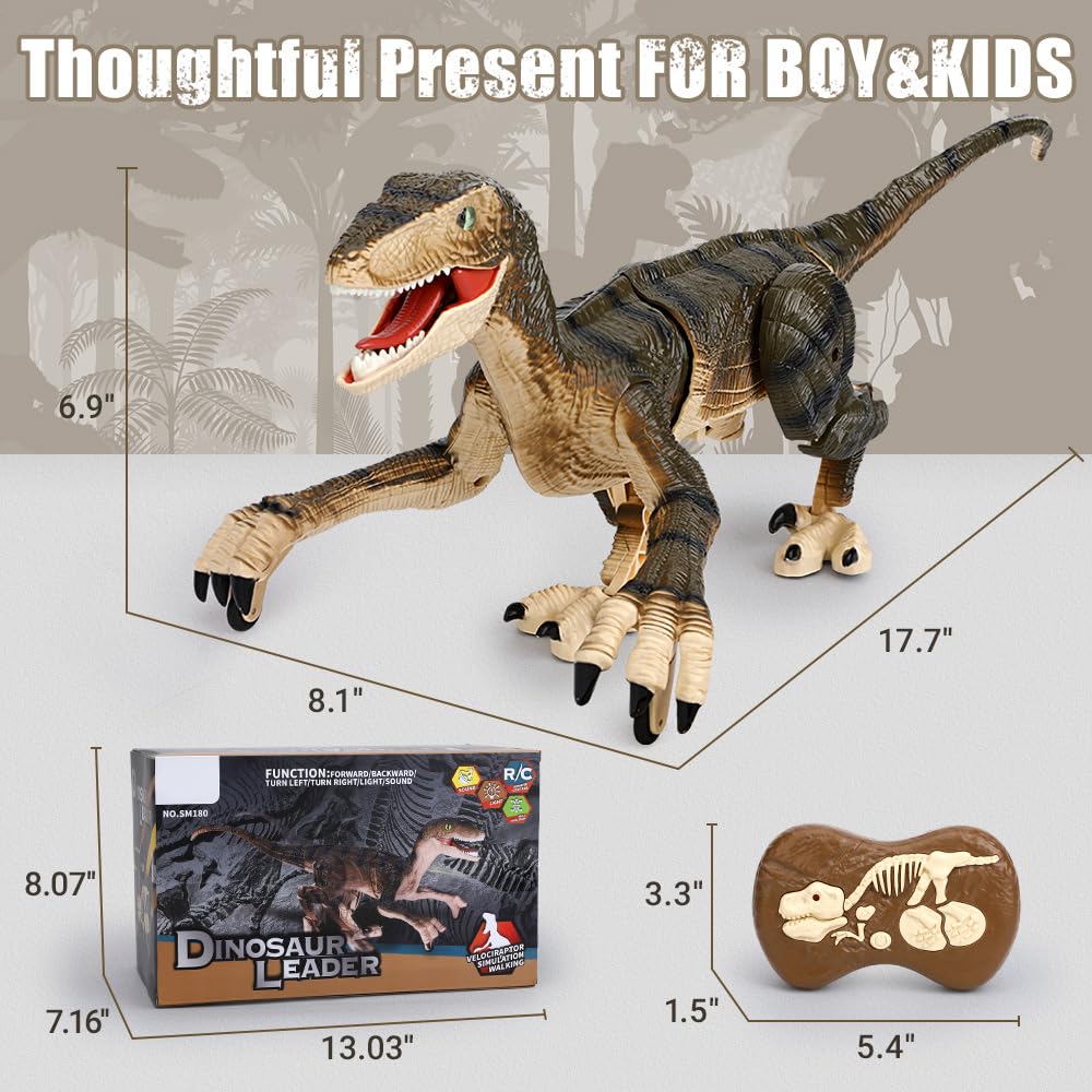 FRUSE Velociraptor RC toy performing 360-degree turns for dynamic play