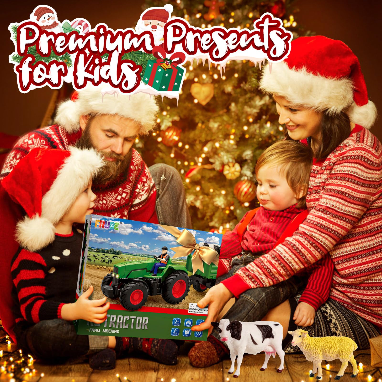 FRUSE kid friendly farm toy set for imaginative play