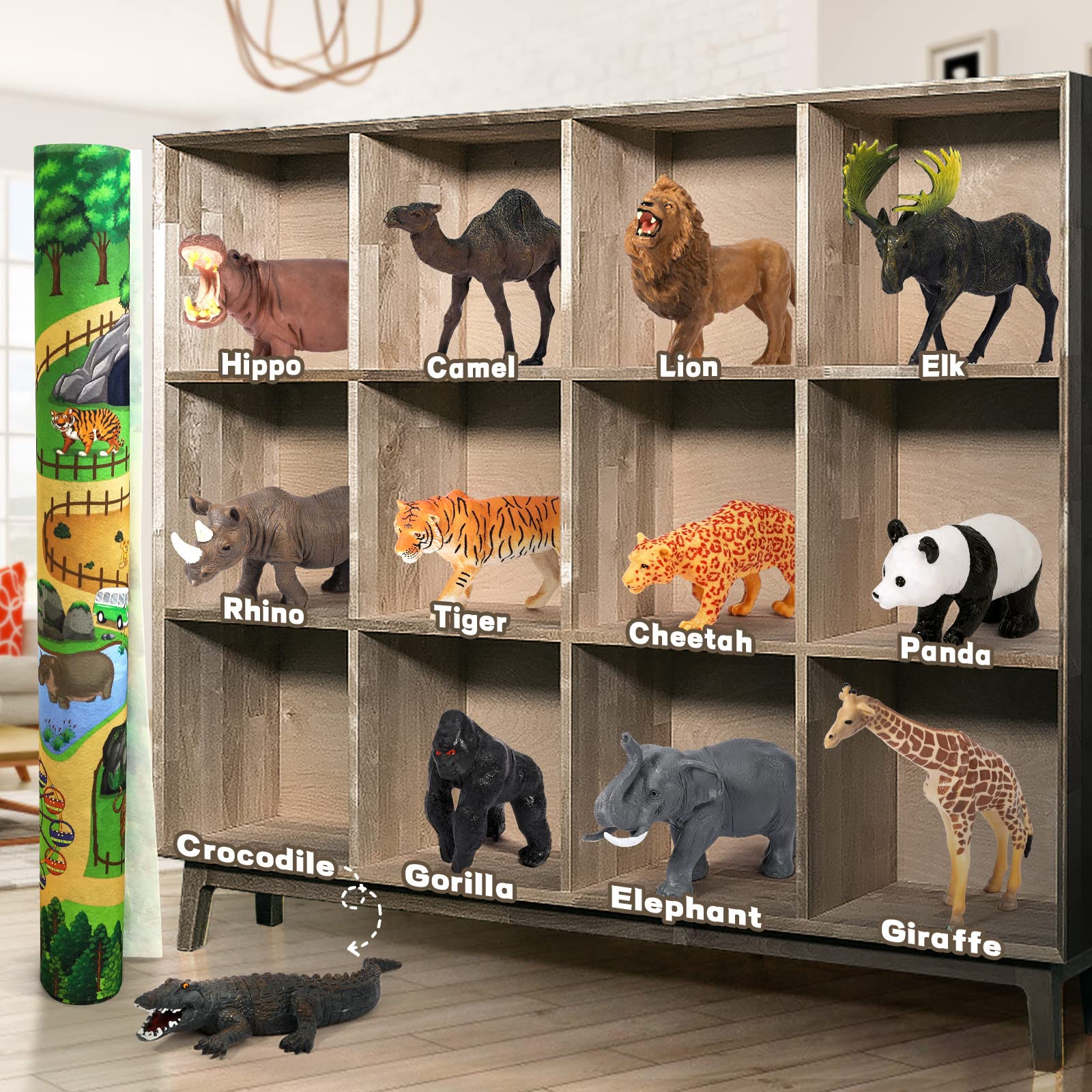 FRUSE elephant figure supports interactive safari storytelling and fine motor skills.