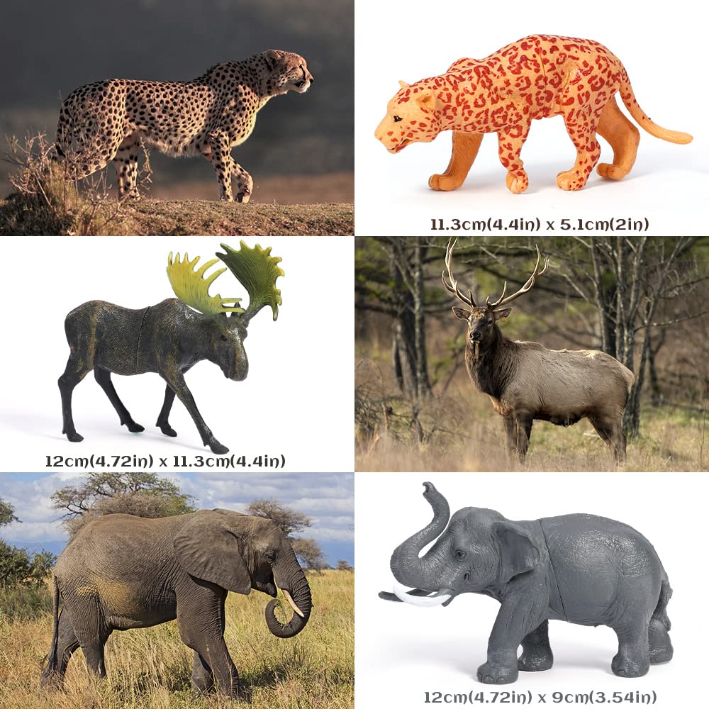 FRUSE safari elephant figurine invites pretend safaris and fine motor exploration.