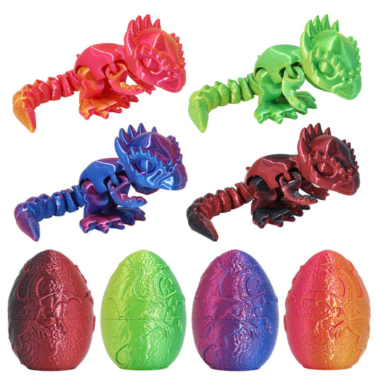 FRVTJS dinosaur egg set front view showing four colorful eggs for imaginative play