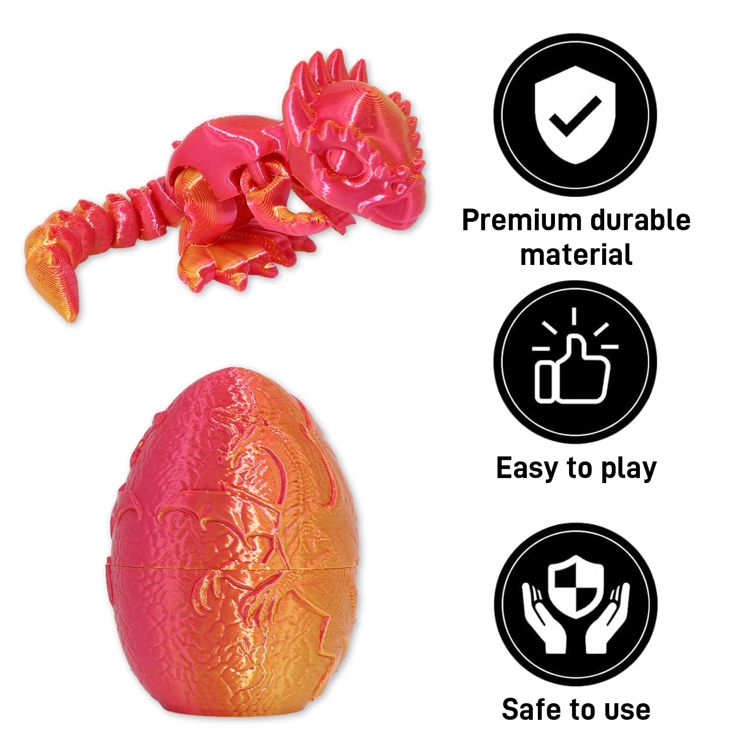 FRVTJS eggs showcase movable joints for poseable display during play
