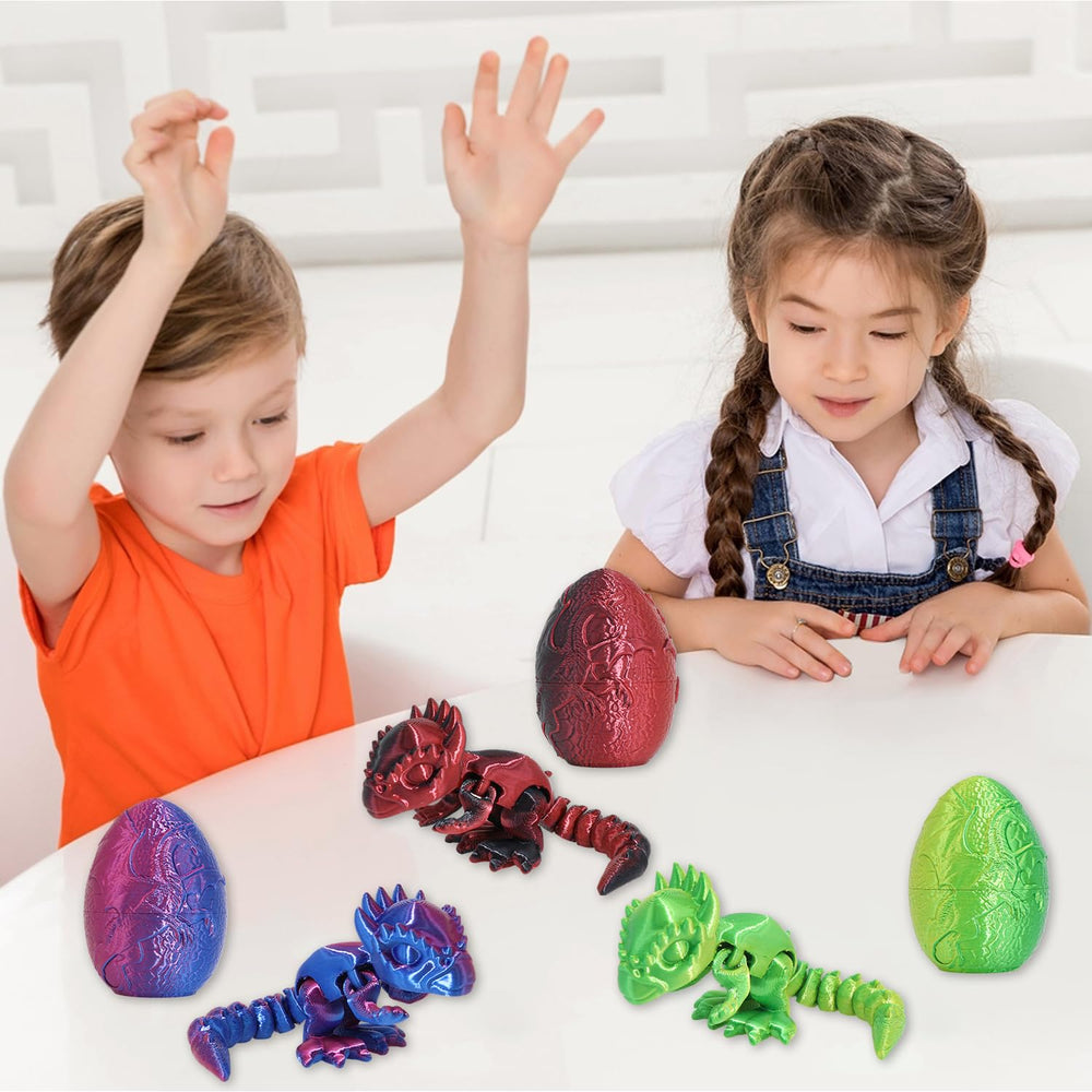 FRVTJS four-egg set in vibrant colors inviting collection and storytelling adventures