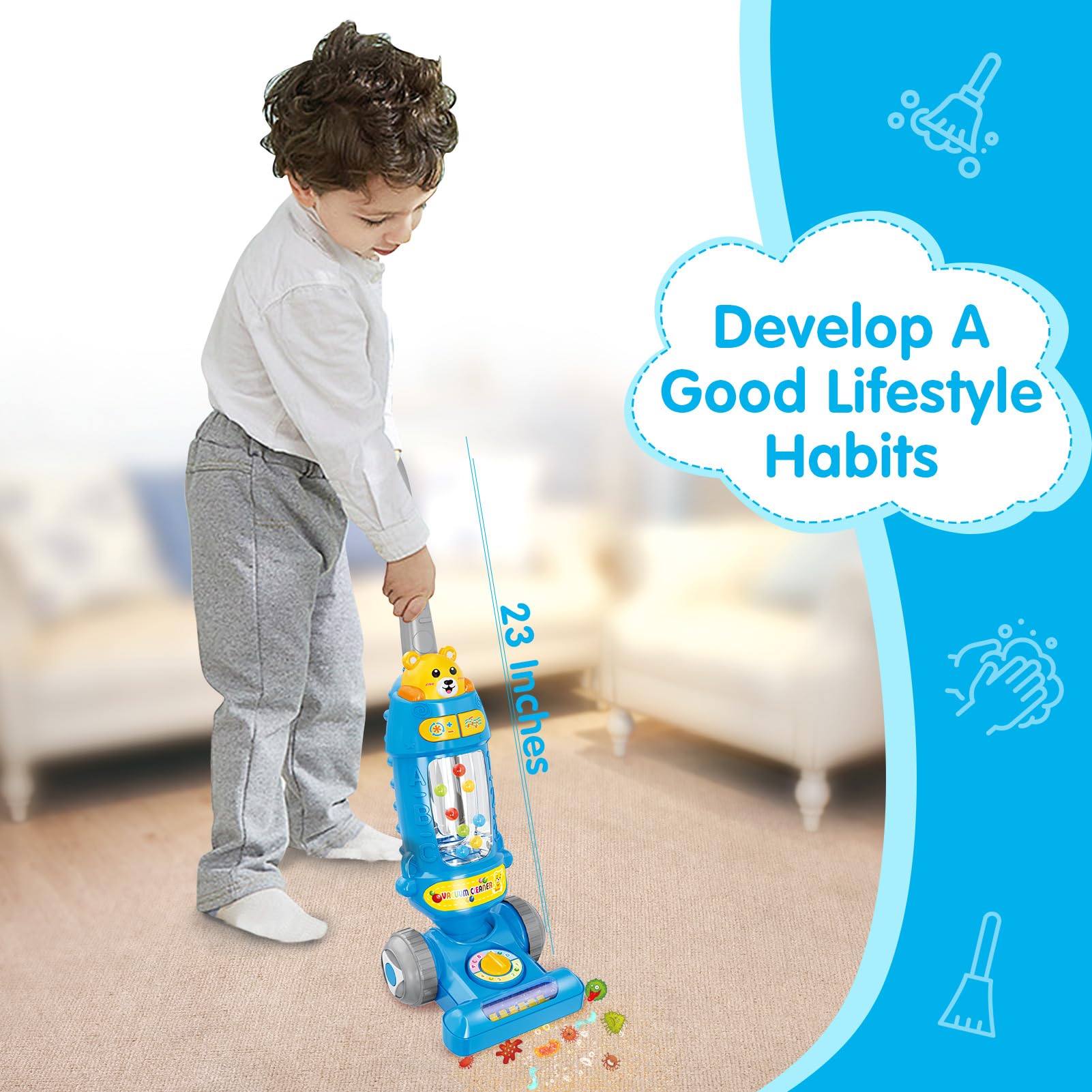FS Cleaning imagination play with the toddler vacuum toy for kids