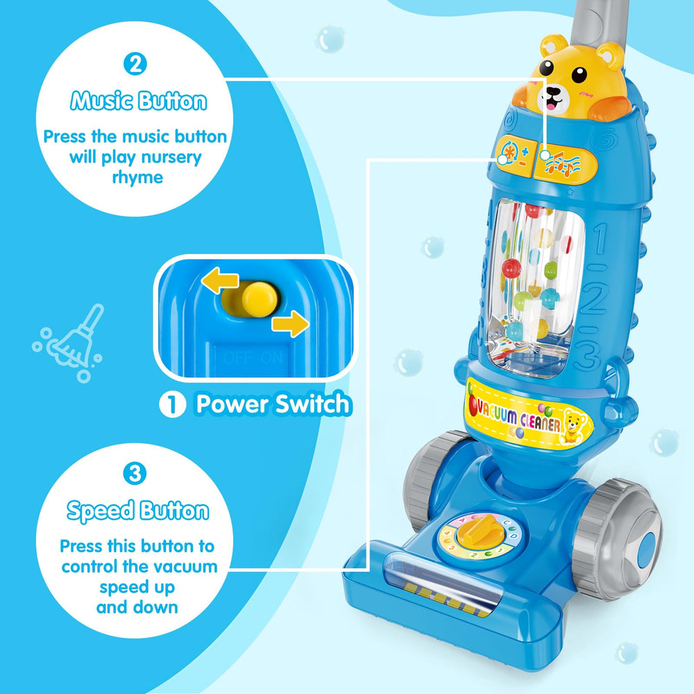 FS Group play with the toddler vacuum toy promotes sharing and role-play