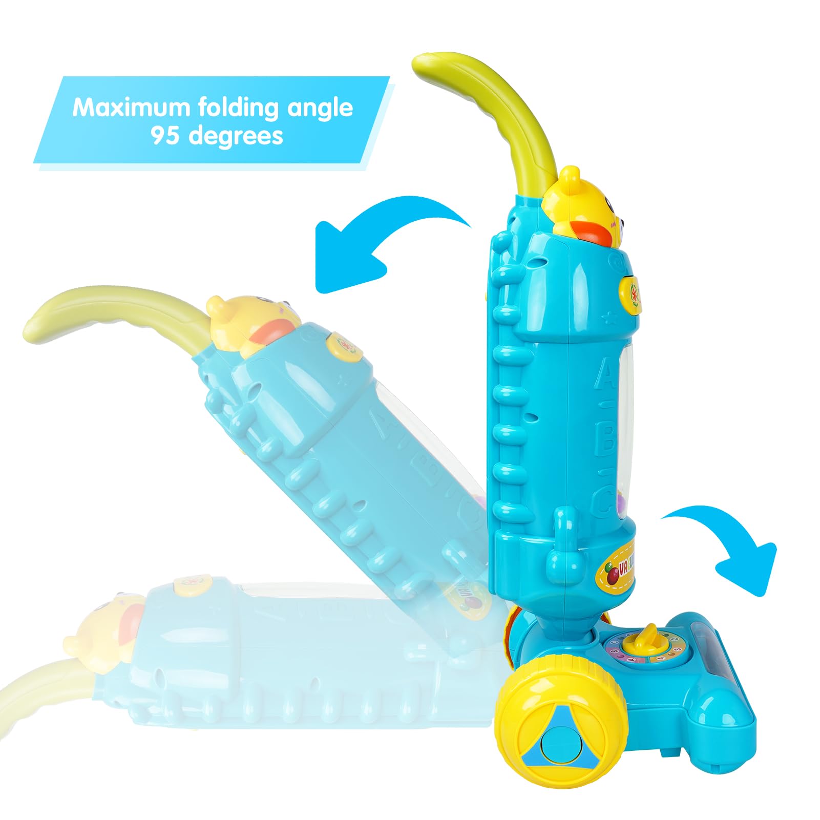 FS Kids Vacuum Toy with music button adds immersive sensory feedback.