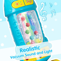 FS Kids Vacuum Toy tilt motion mirrors real vacuums for dynamic role play.