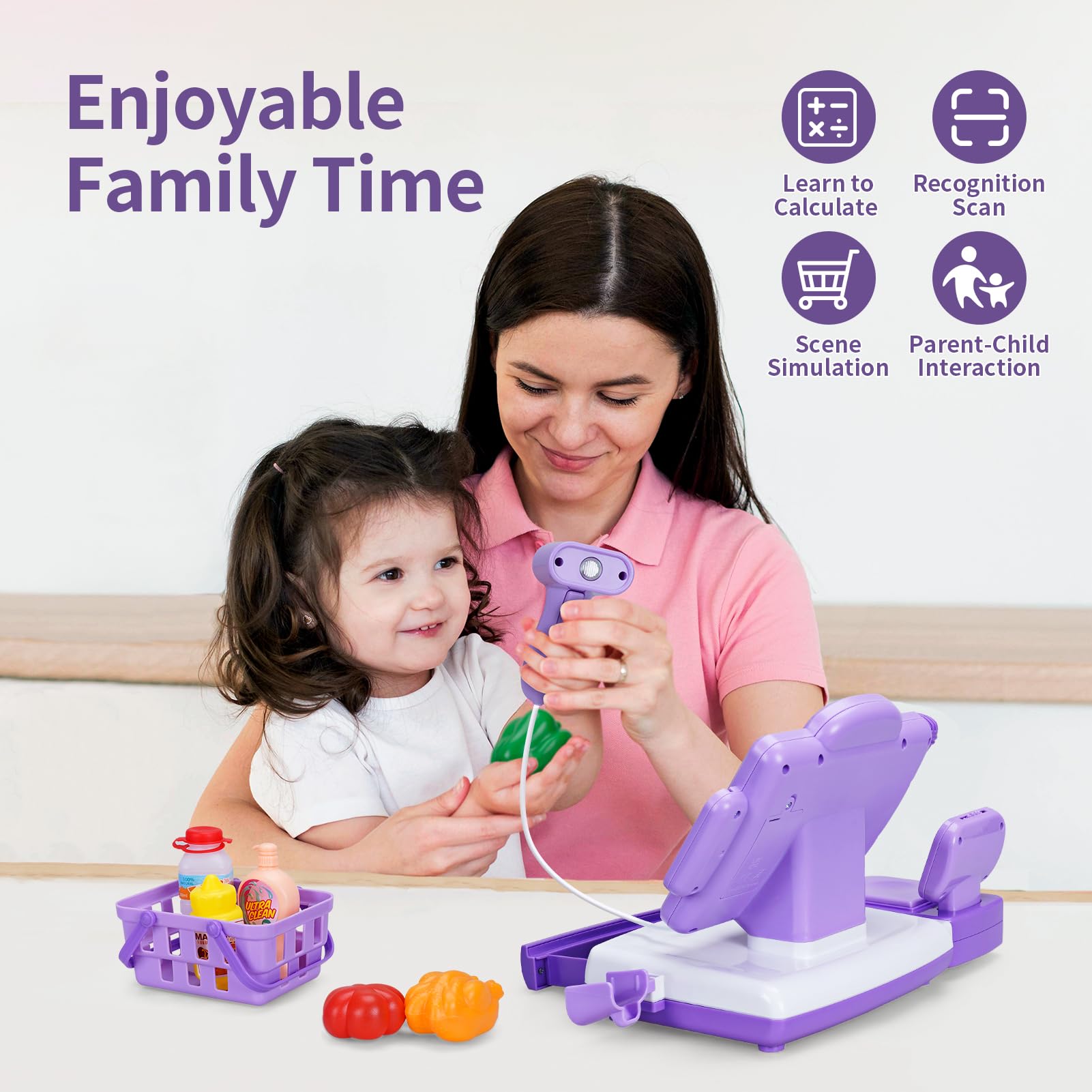 FS Pretend Play Cash Register purple play foods boost creative play scenarios