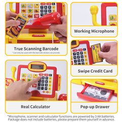 FS Toy Cash Register calculator used for quick addition during play.