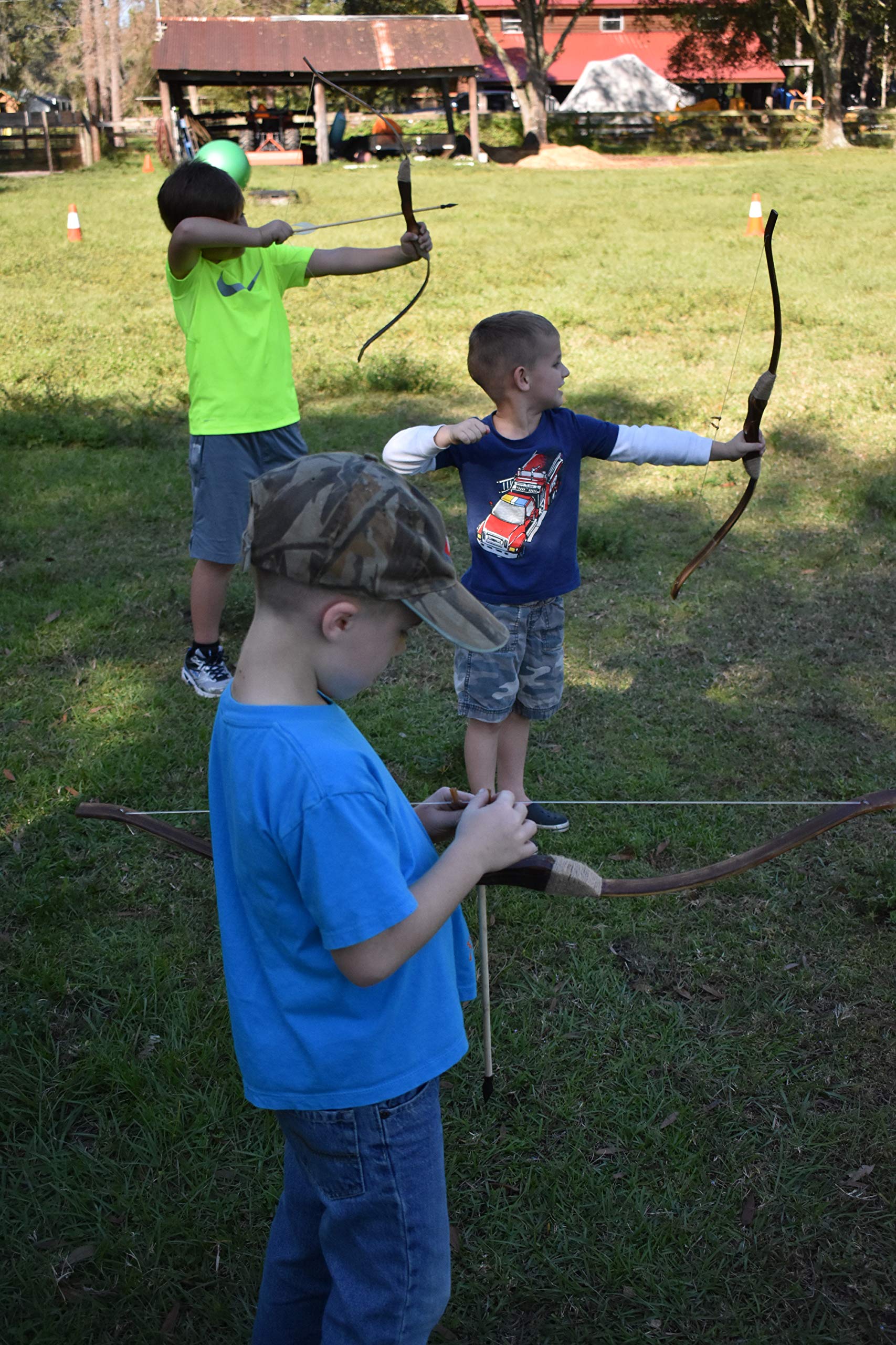 FSFF outdoor archery setup for kids in backyard or park