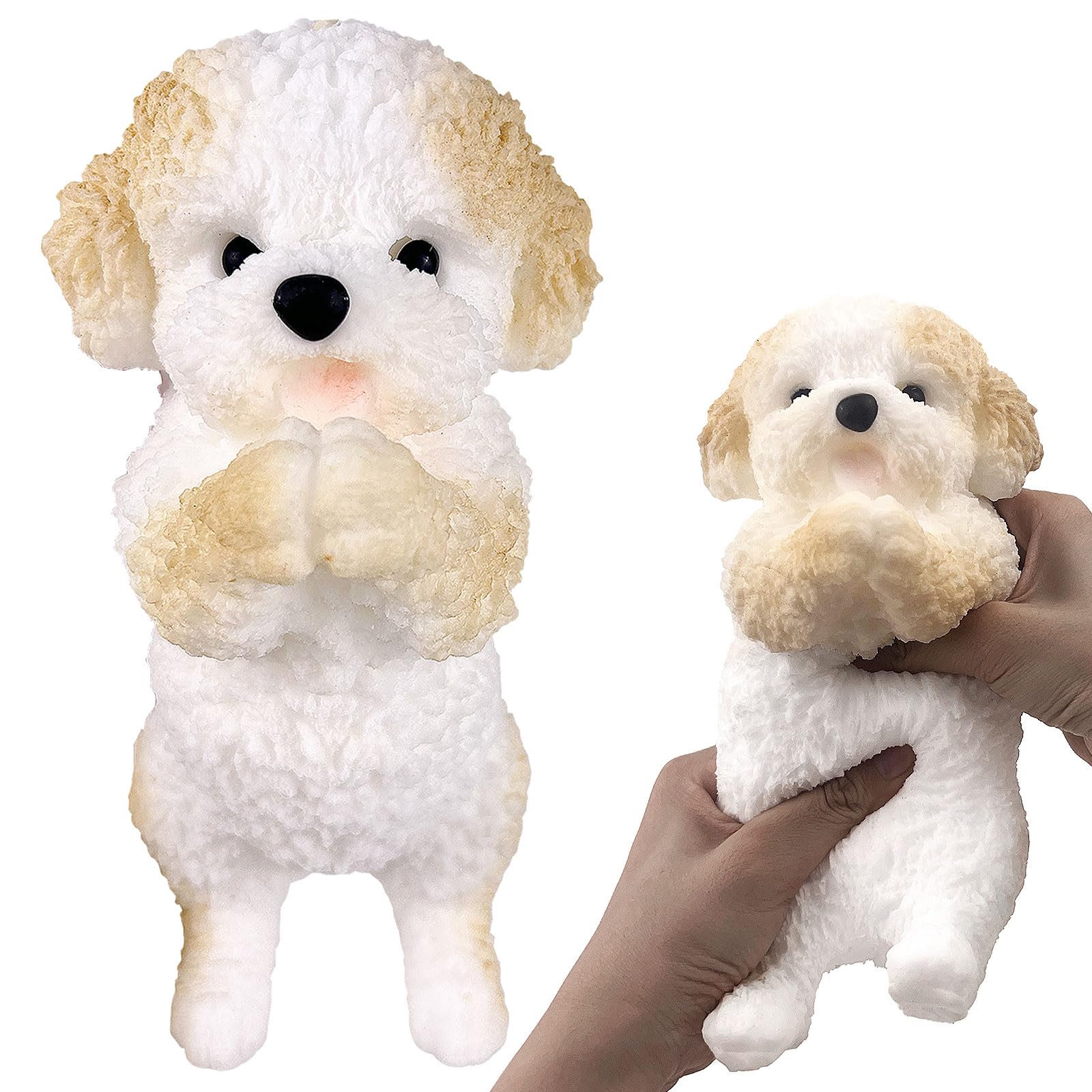 FSFHSJ hand-painted dog squishy toy front view for stress relief