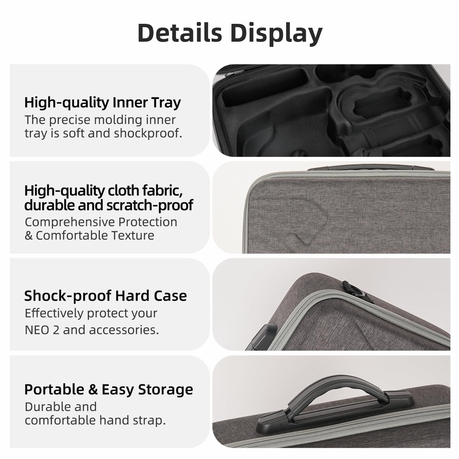 FSIDIWT Neo 2 Carrying Case open compartment for battery charger hub.