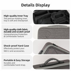 FSIDIWT Neo 2 Carrying Case open compartment for battery charger hub.