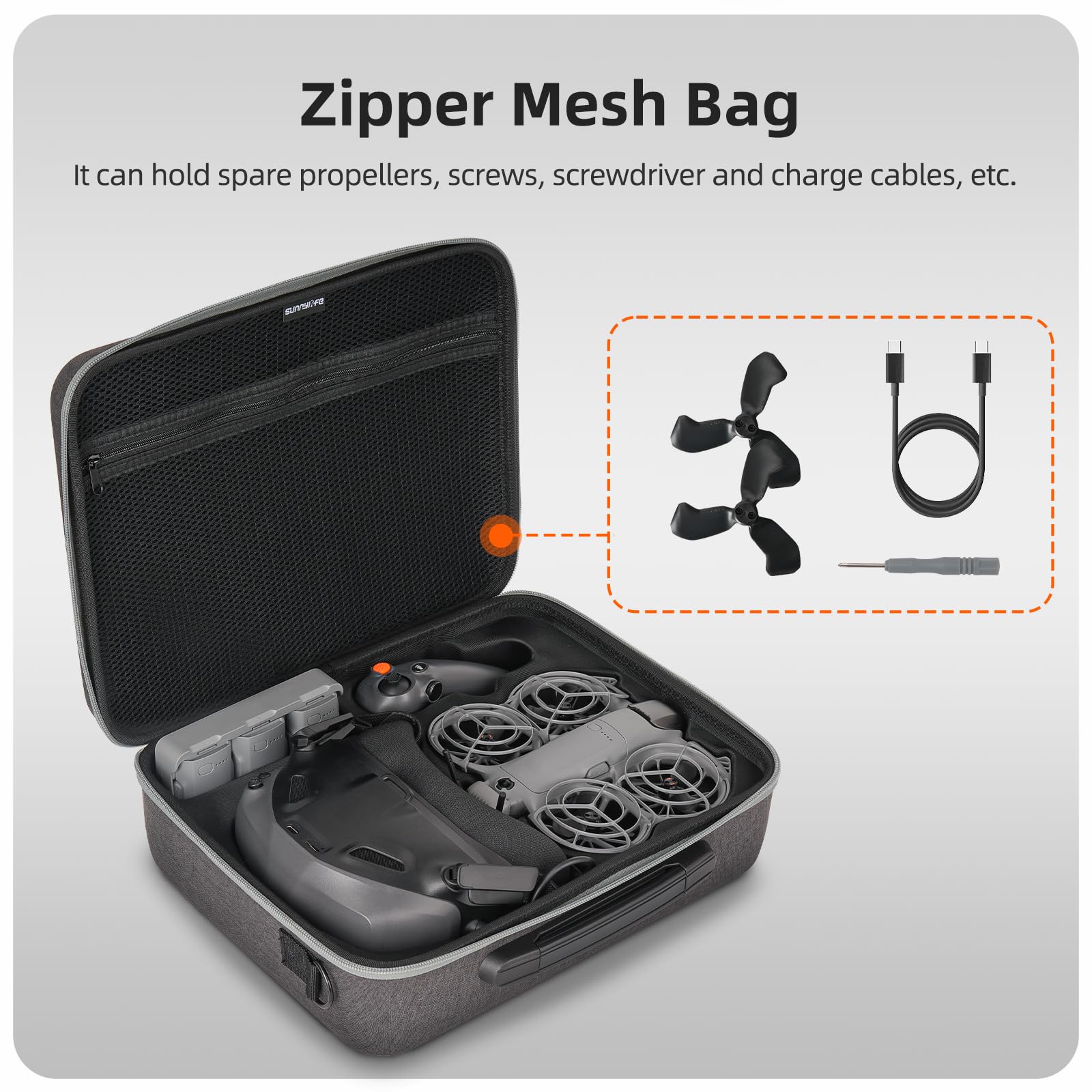 FSIDIWT Neo 2 Carrying Case with drone inside, safe transport.