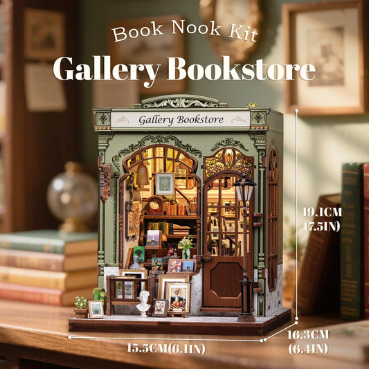 Fsolis Book Nook Kit contents and spare pieces for easy crafting