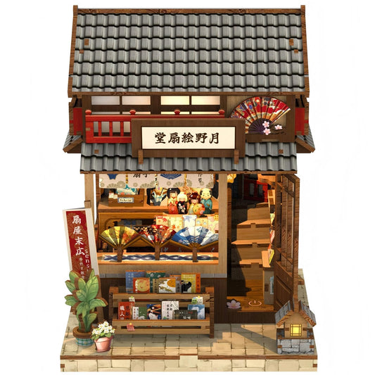 Fsolis Book Nook Kit diorama on a bookshelf for stylish decor