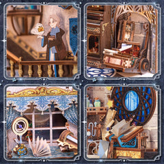 Fsolis Book Nook Kit includes 350 pieces for a satisfying build