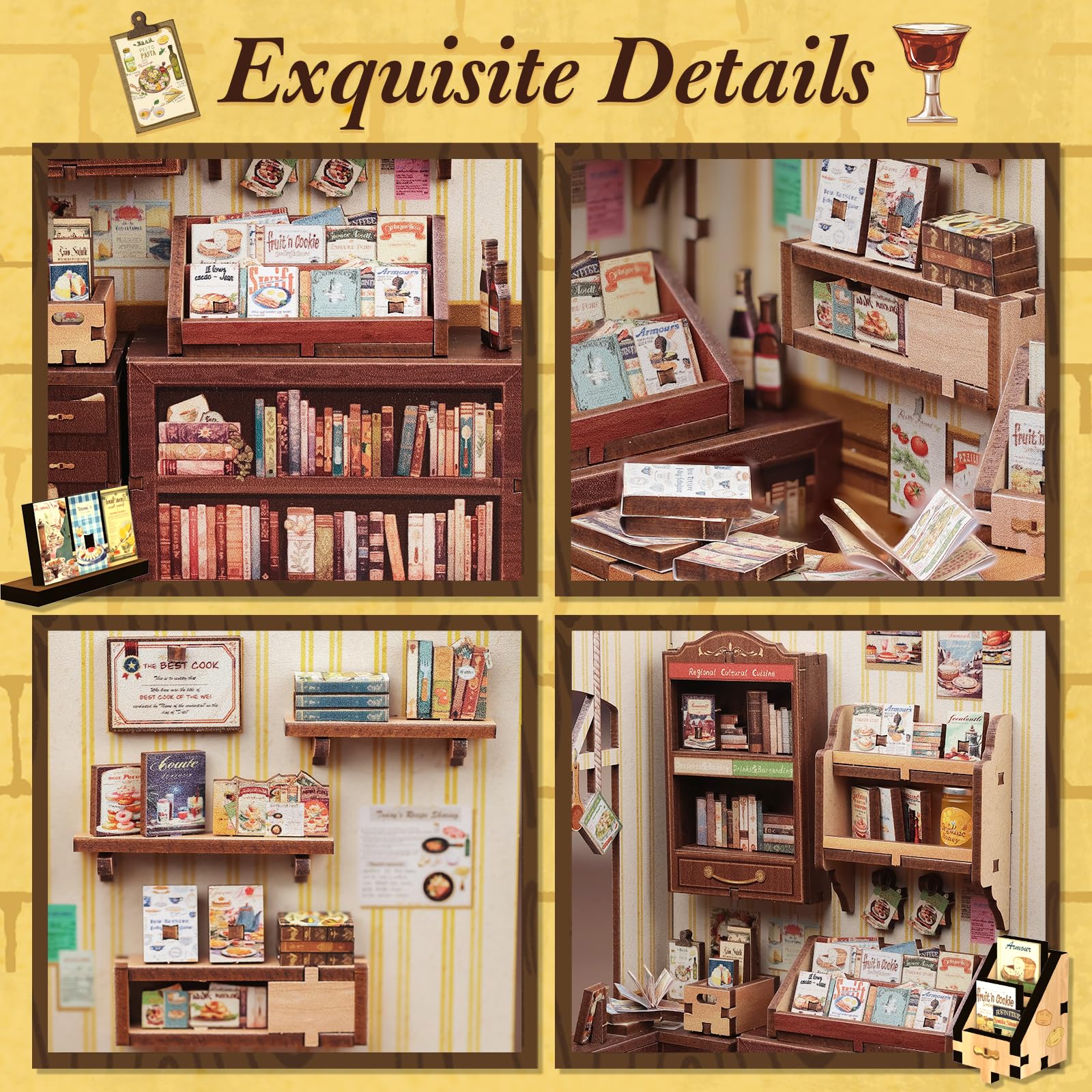 Fsolis Book Nook Kit—instruction guide for beginner-friendly assembly.