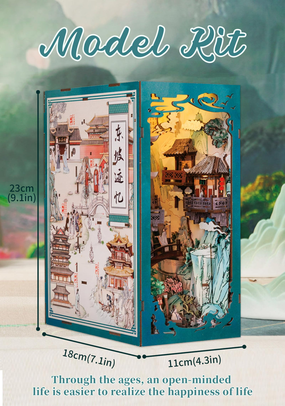 Fsolis Book Nook Kit laser-cut parts with precise detailing for a clean build