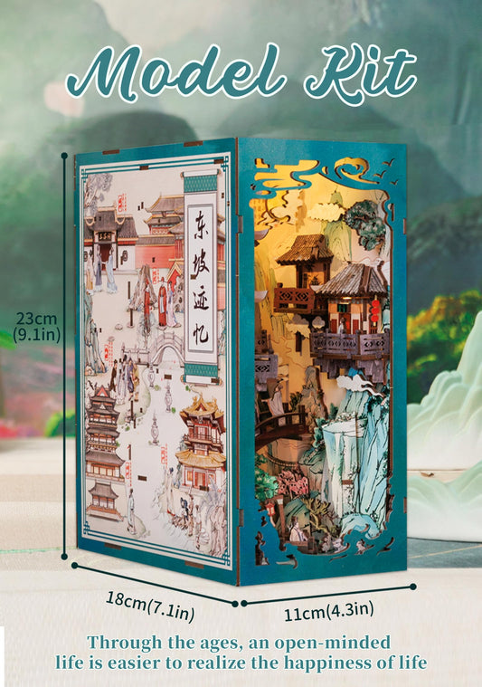 Fsolis Book Nook Kit laser-cut parts with precise detailing for a clean build