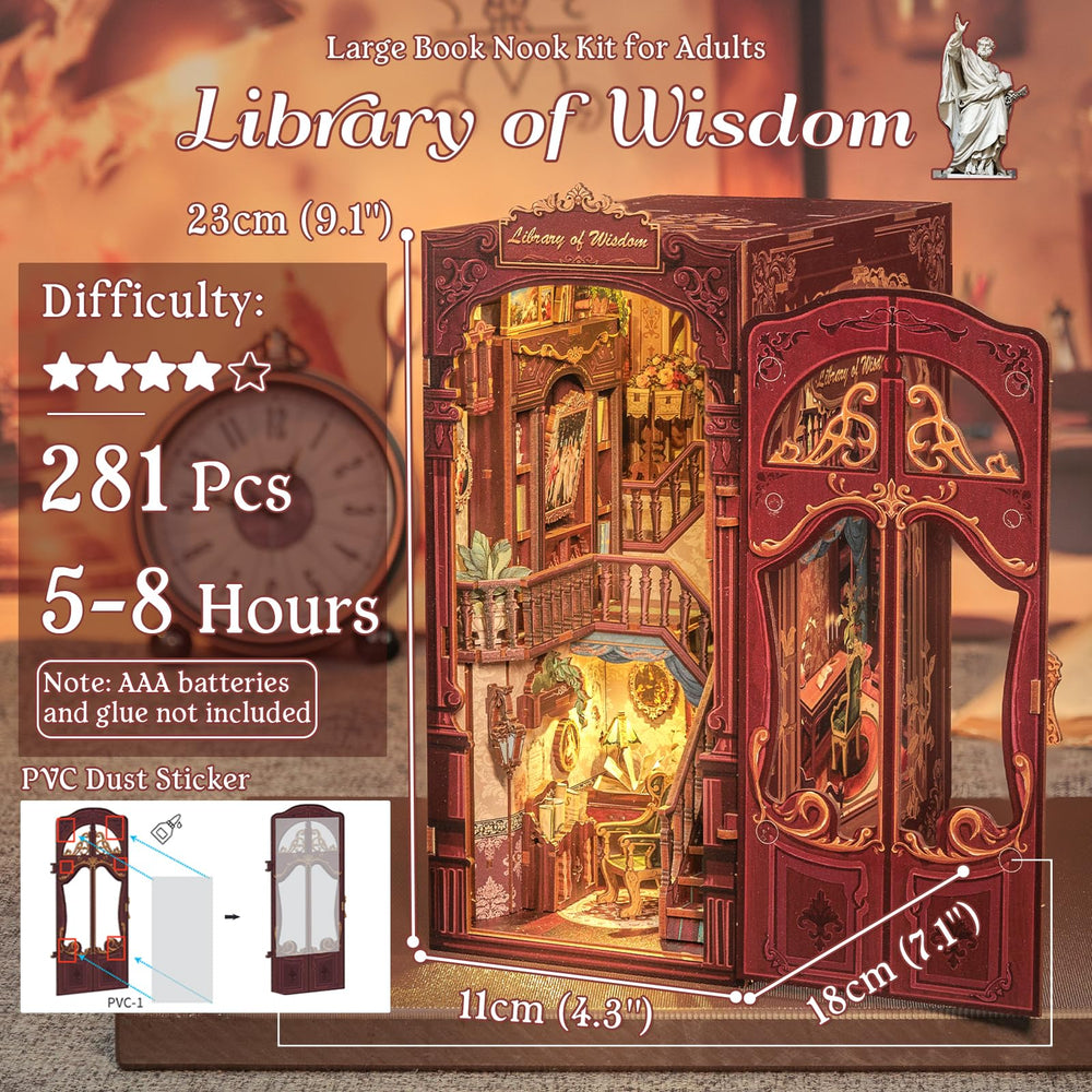 Fsolis Book Nook Kit laser-cut pieces show precise craft quality.