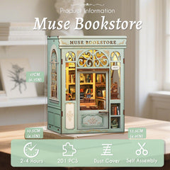 Cozy LED lighting scene inside the Fsolis Book Nook Kit for ambience