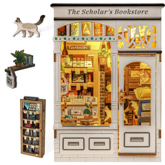 Fsolis Book Nook Kit muse bookstore diorama enhances shelf appeal