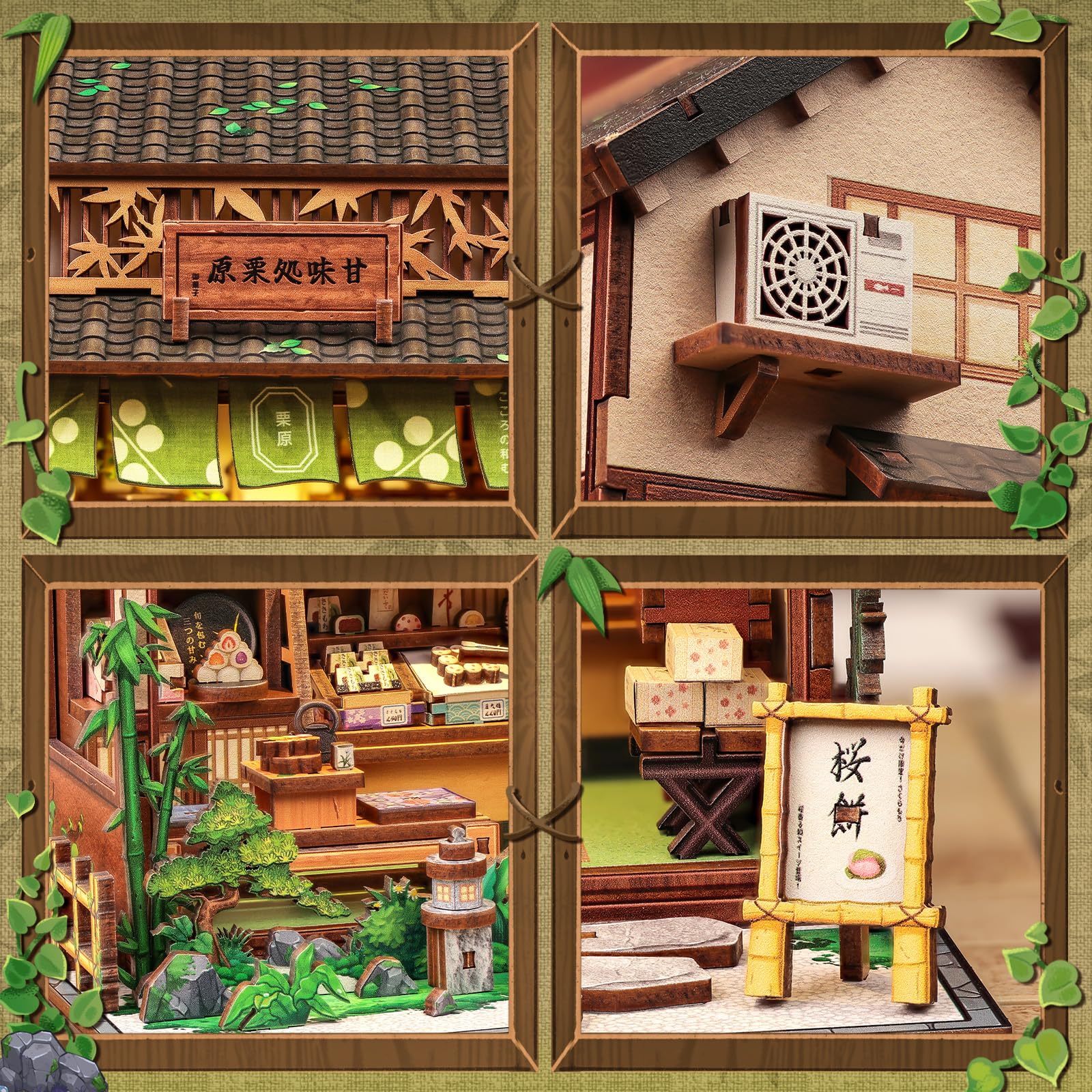 Fsolis Book Nook Kit on shelf enhances room aesthetics