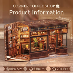 Fsolis Book Nook Kit pastries on shelf add warm detail to the diorama