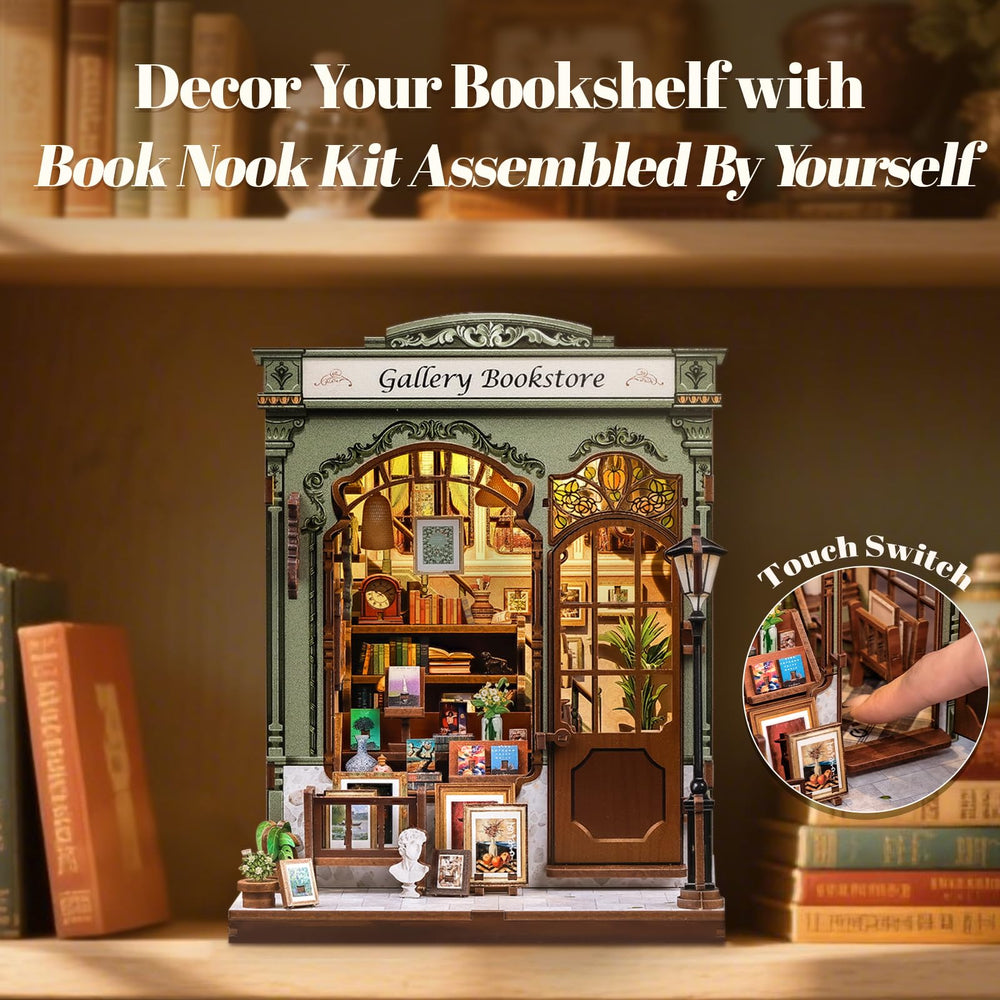 Fsolis Book Nook Kit shelf decor to enchant spaces