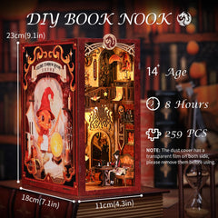 Fsolis Book Nook Kit step-by-step instructions guide careful assembly