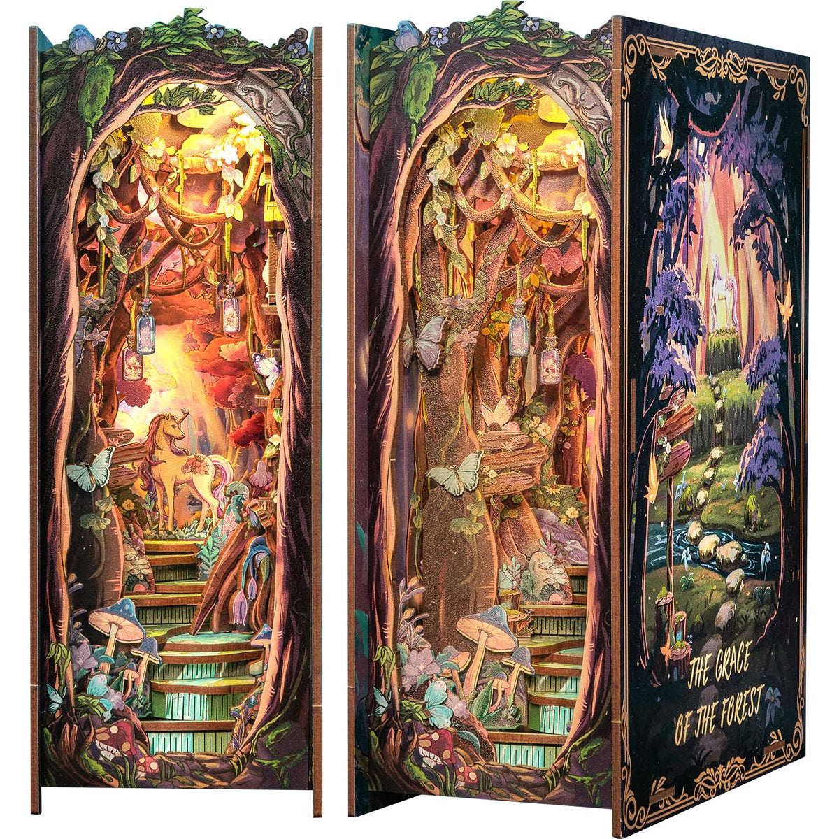 Fsolis Book Nook Kit wooden miniature house ready for shelf display