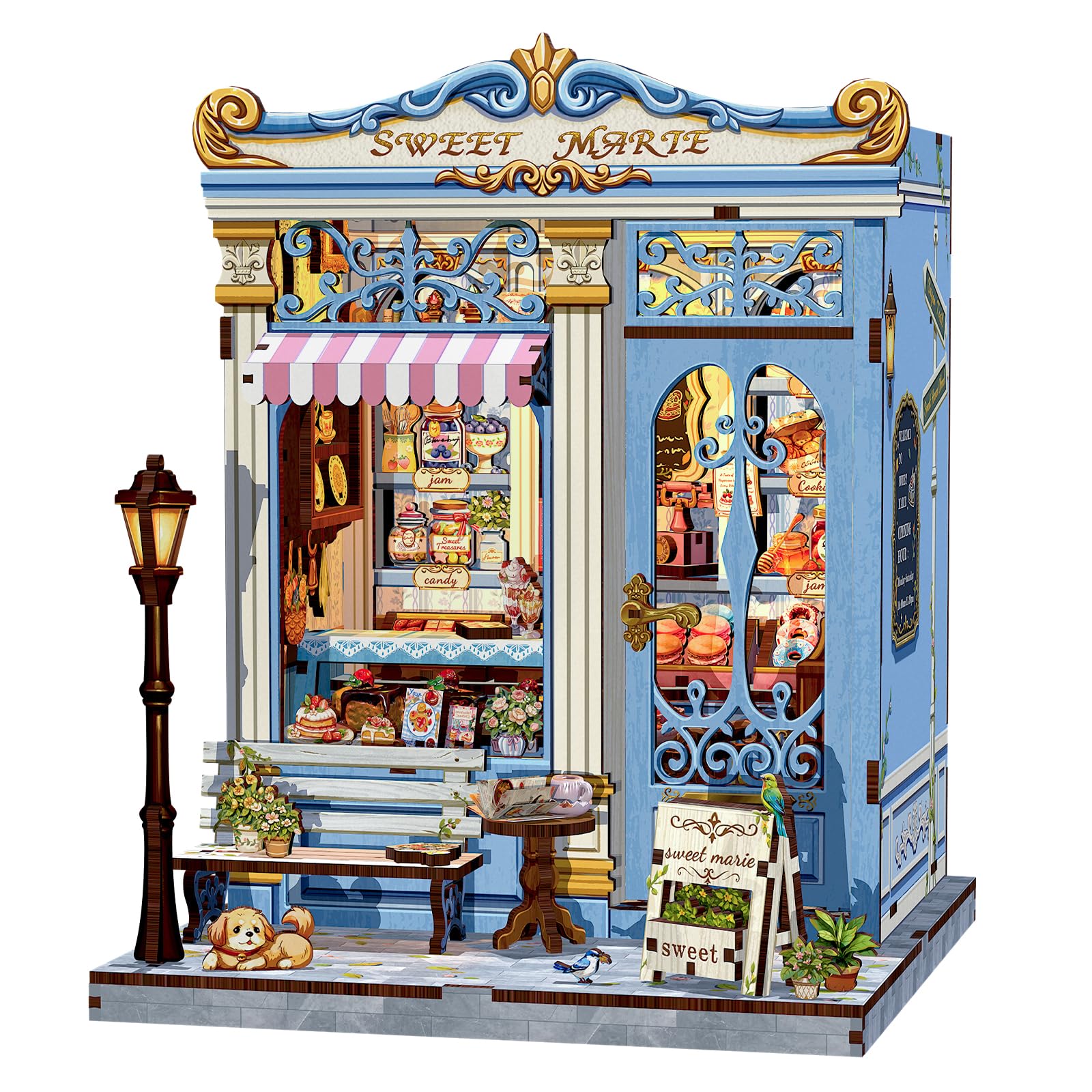 Fsolis Sweet Marie Book Nook Bakery scene decor for cozy reading corners.