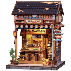 Fsolis Japanese Book Nook Kit assembly scene for beginners and shelf display