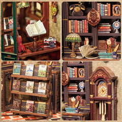 Fsolis Book Nook Kit dust cover door helps keep the display clean.