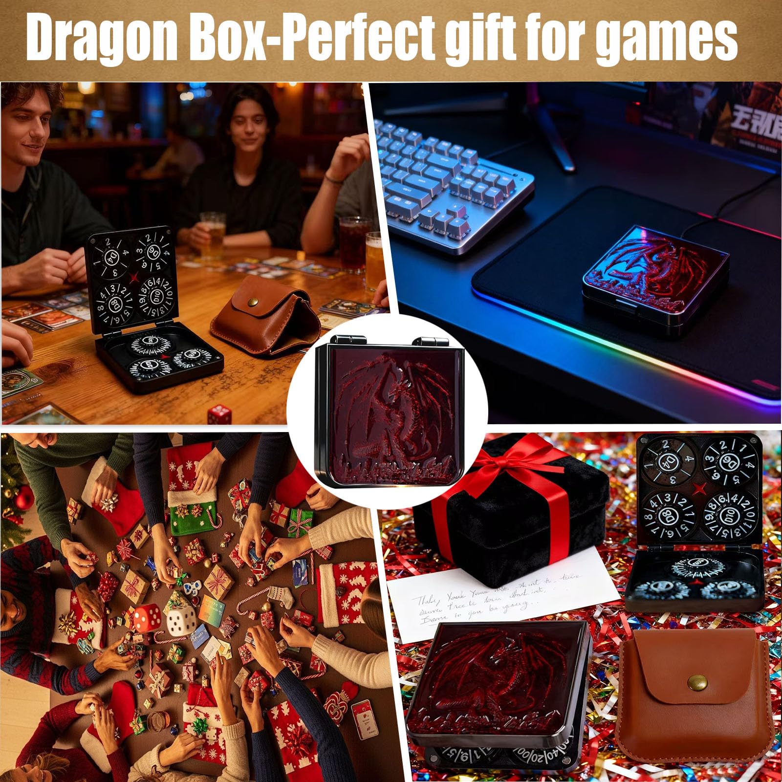 FSOUEHY portable DND dice case fits easily in pockets and bags.