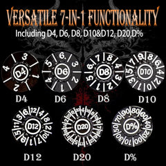 FSOUEHY seven-in-one metal dice set offers a compact gaming solution.