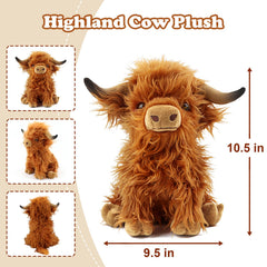 FSUGT Highland Cow Plush gift-ready packaging ideal for birthdays and holidays.