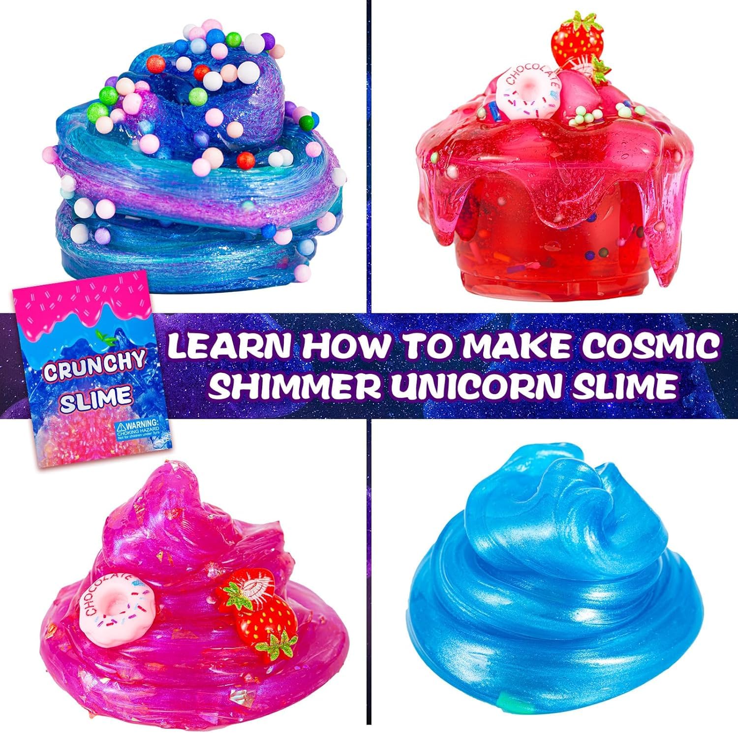 fsutvitg Fruity scented slime colors swirl for engaging sensory play