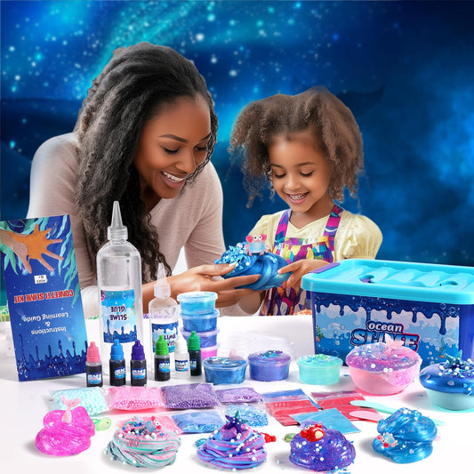fsutvitg Ocean Slime Kit textured slime image highlights tactile sensory play for curious hands
