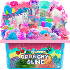 fsutvitg Unicorn Fruit Garden Slime Kit packaging showcases vibrant colors for creative play