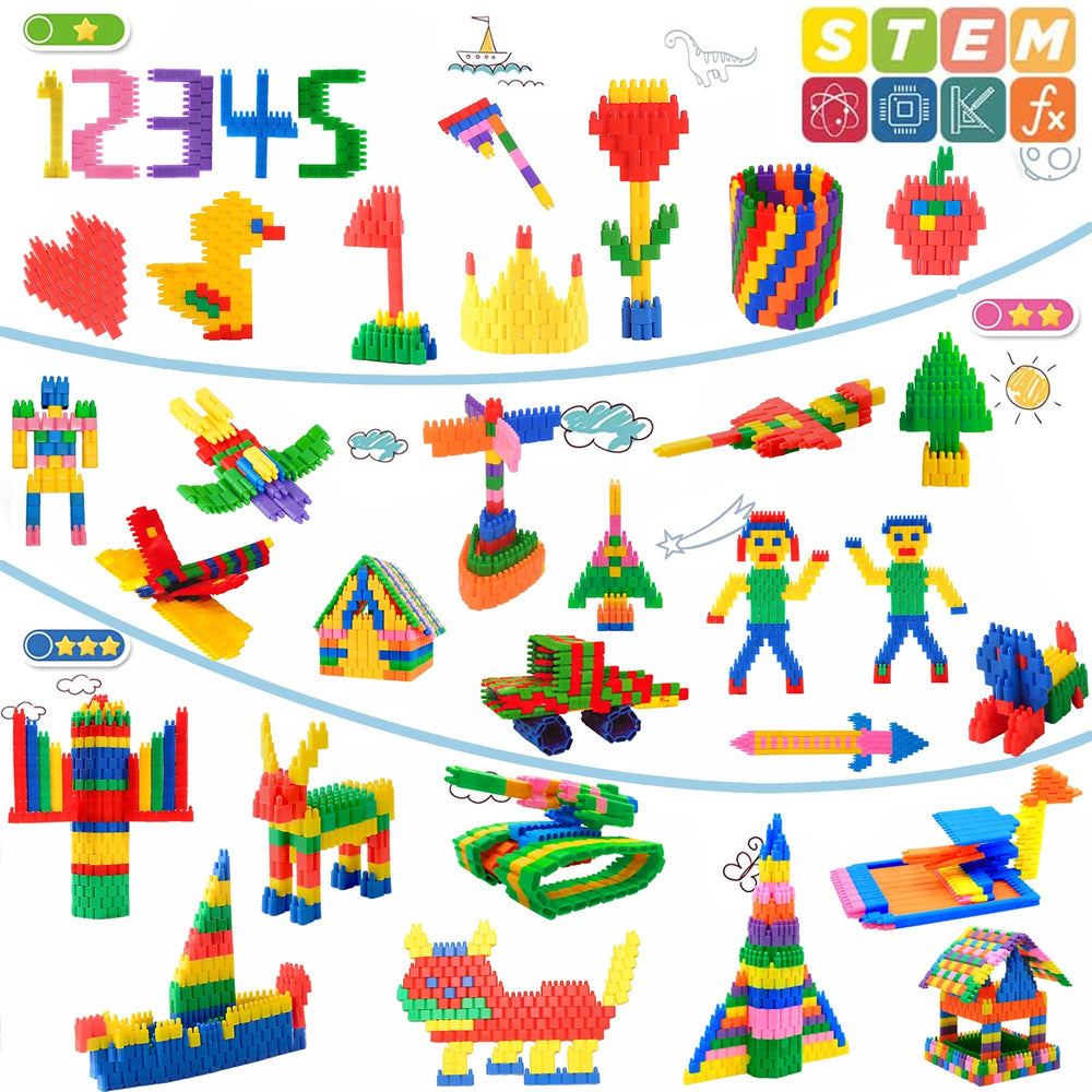 FUBAODA colorful block pieces for imaginative play and color recognition.
