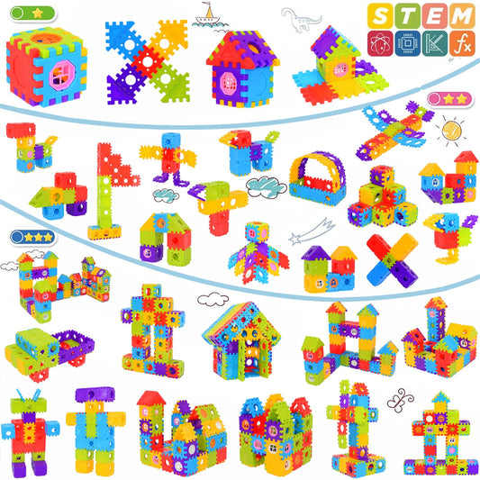 Interlocking blocks for toddlers by FUBAODA encourage hands-on problem solving
