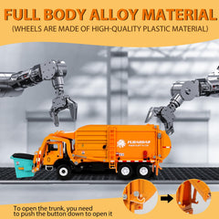 FUBARBAR garbage truck with trash bin enhances realistic waste collection scenes for kids.