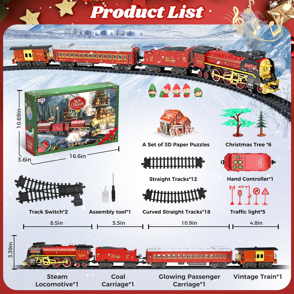 FuBegi flexible track layout enables customized holiday configurations.