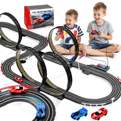 FuBegi slot car track set with dual racing cars for exciting family races.